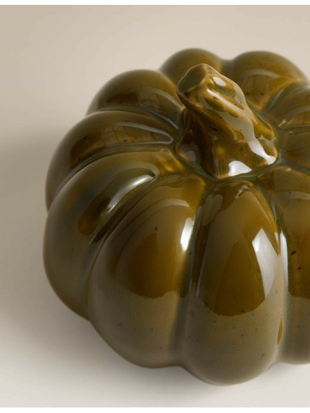 Marks & Spencer Veľká keramická dekorácia s tekvicou Marks & Spencer zelená