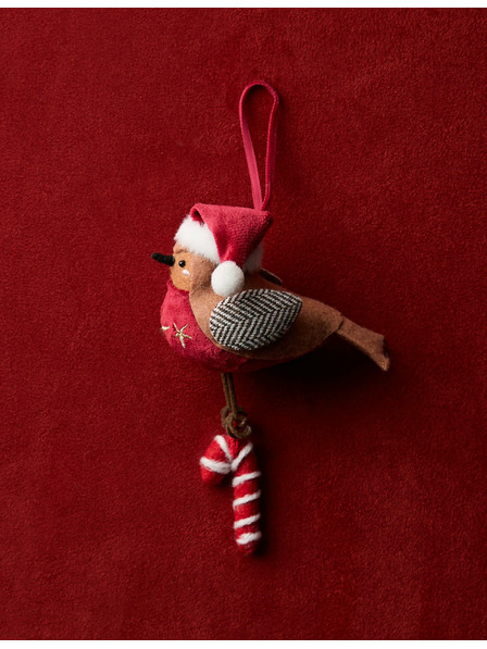 Marks & Spencer Závesná plstená dekorácia v podobe červienky Marks & Spencer hnedá