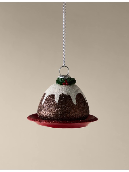 Marks & Spencer Vianočný puding ako závesná dekorácia Marks & Spencer hnedá
