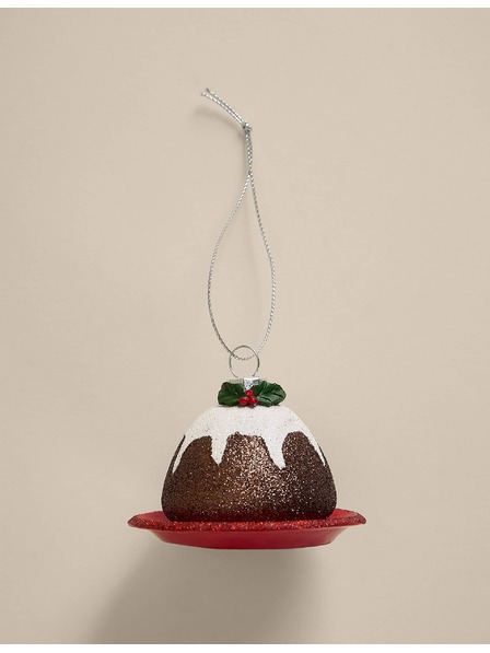 Marks & Spencer Vianočný puding ako závesná dekorácia Marks & Spencer hnedá
