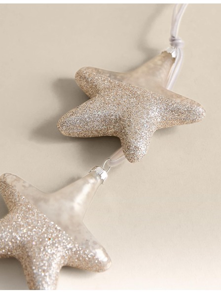 Marks & Spencer Sada 2 ks trblietavých ozdôb s hviezdičkami a ortuťou Marks & Spencer strieborná