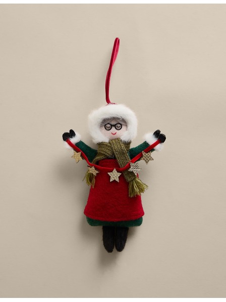 Marks & Spencer Plstená závesná dekorácia s motívom Mother Claus Marks & Spencer červená