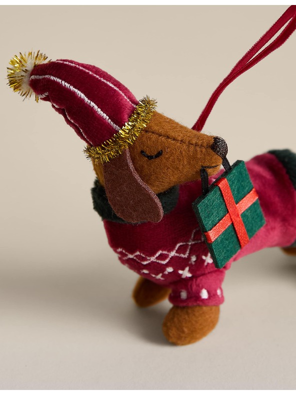 Marks & Spencer Plstená visacia ozdoba – jazvec Marks & Spencer hnedá