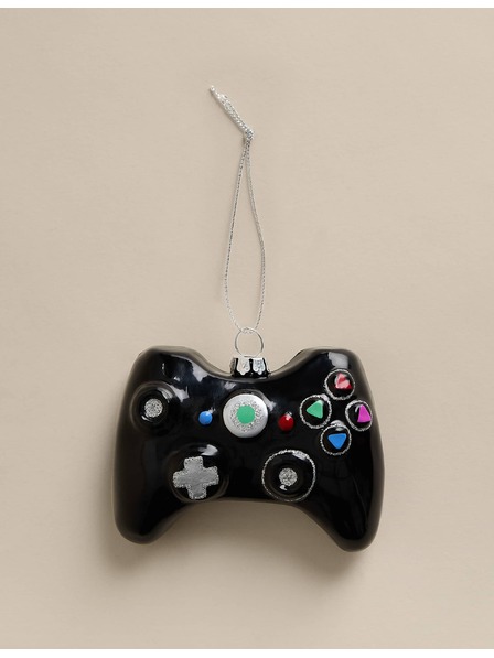 Marks & Spencer Závesná sklenená dekorácia v podobe herného ovládača Marks & Spencer čierna