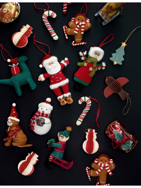 Marks & Spencer Závesná plstená dekorácia s mačkou Marks & Spencer čierna