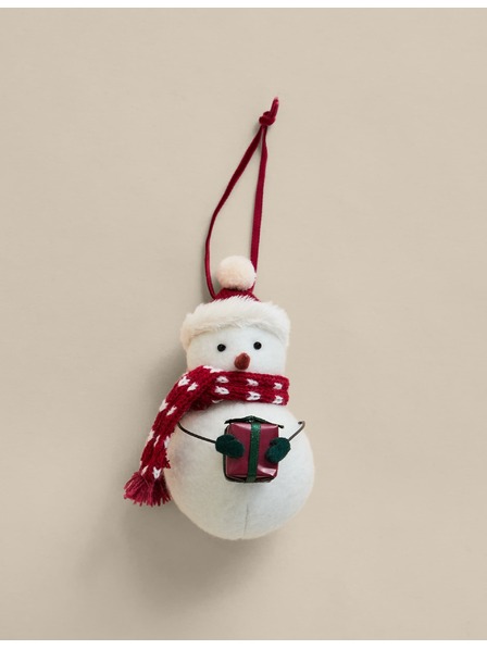 Marks & Spencer Plstené zavesenie Dekorácia snehuliak Marks & Spencer biela