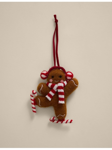 Marks & Spencer Závesná dekorácia z plsteného perníka Marks & Spencer hnedá