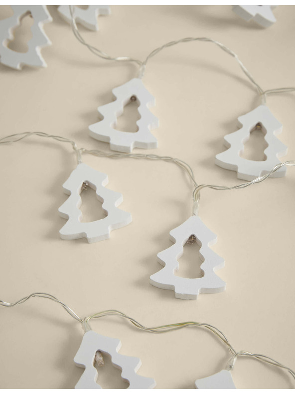 Marks & Spencer Svetelný reťazec na vianočný stromček, s 20 svetielkami, na batériu Marks & Spencer biela