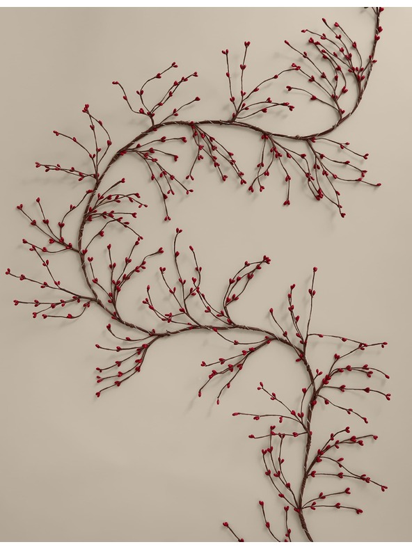 Marks & Spencer Svetelný reťazec s motívom bobuľovitého ovocia, dĺžka 1,8 m Marks & Spencer červená