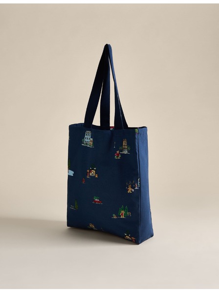 Marks & Spencer Vianočná taška s rúčkami z čistej bavlny s motívom Spencer Bear™ Marks & Spencer viacfarebná