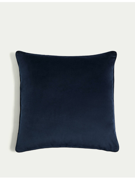Marks & Spencer Zamatový vankúšik s lemovaním Marks & Spencer námorná modrá