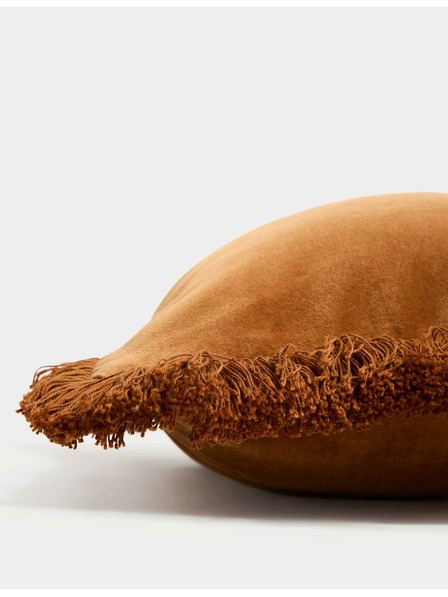 Marks & Spencer Zamatový vankúš s třásňami, z čistej bavlny Marks & Spencer žltá