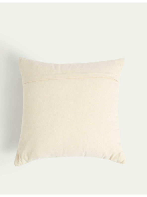 Marks & Spencer Vankúš z čistej bavlny s výšivkou a geometrickým vzorom Marks & Spencer smotanová