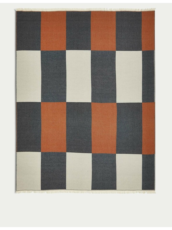 Marks & Spencer Česaný tkaný geometrický prehod Marks & Spencer námorná modrá