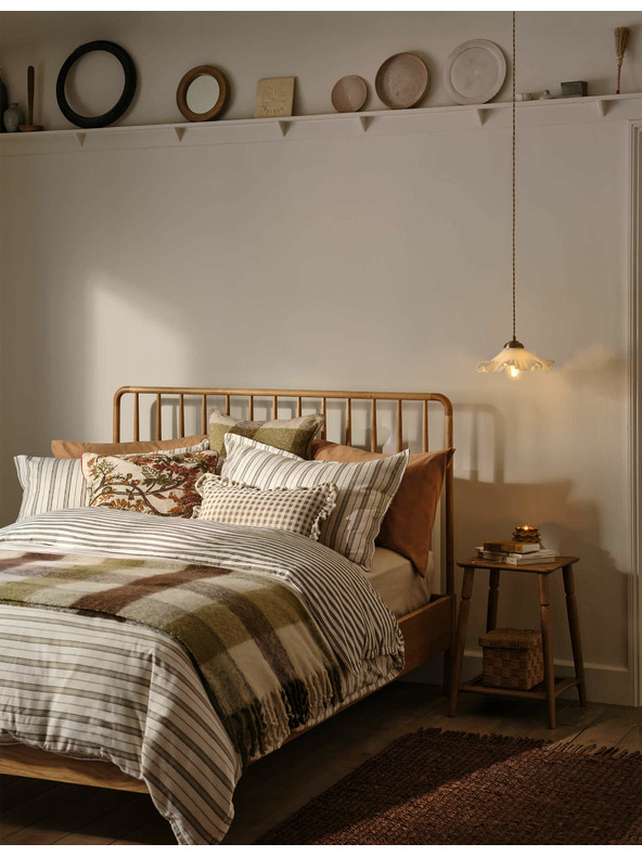 Marks & Spencer Károvaný prehod z umelého mohéru Marks & Spencer zelená