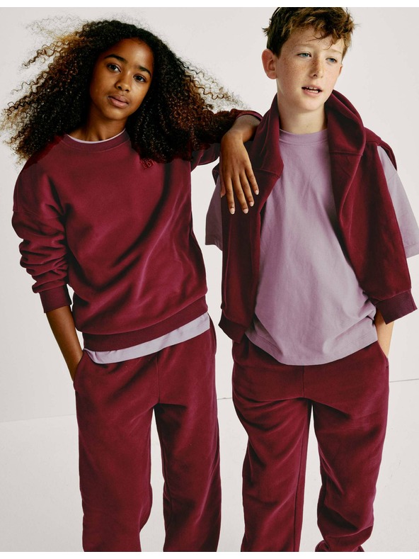 Marks & Spencer Tepláky s vysokým podielom bavlny (6–16 rokov) Marks & Spencer červená