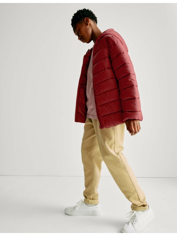 Marks & Spencer Ľahký zateplený kabát s technológiou Stormwear™ (2–16 rokov) Marks & Spencer červená