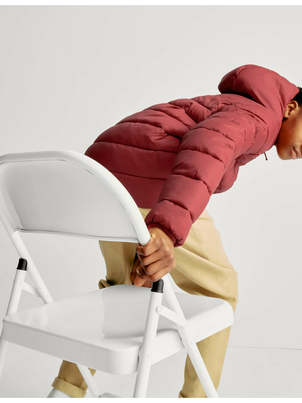 Marks & Spencer Ľahký zateplený kabát s technológiou Stormwear™ (2–16 rokov) Marks & Spencer červená