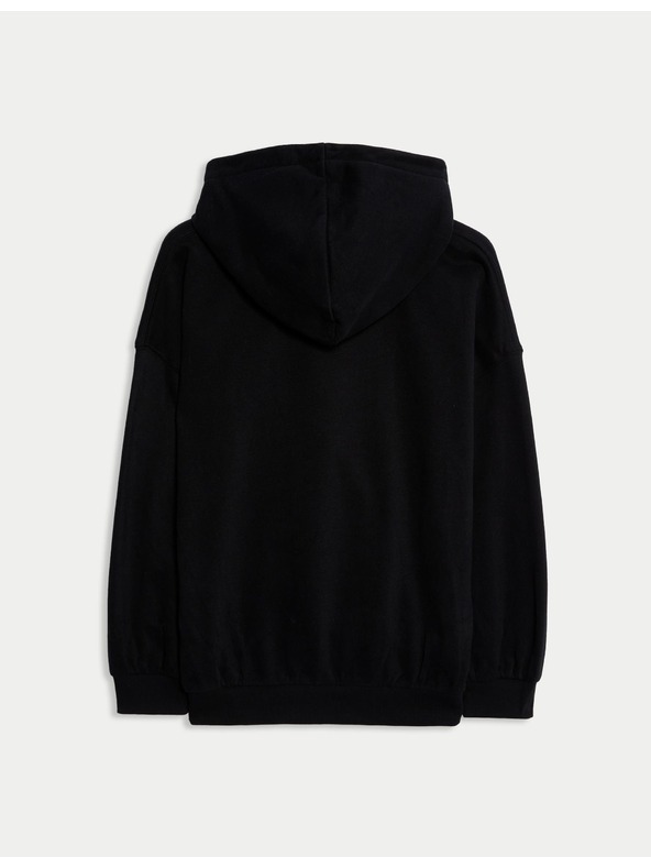 Marks & Spencer Mikina s kapucou Skeleton s vysokým obsahom bavlny (6-16 rokov) Marks & Spencer čierna