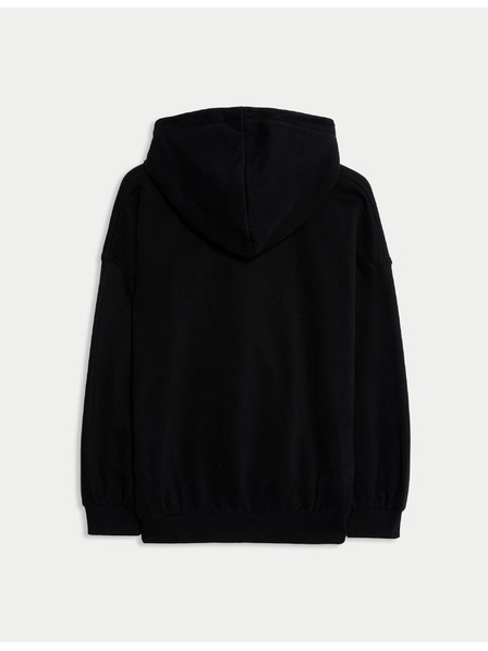 Marks & Spencer Mikina s kapucou Skeleton s vysokým obsahom bavlny (6-16 rokov) Marks & Spencer čierna