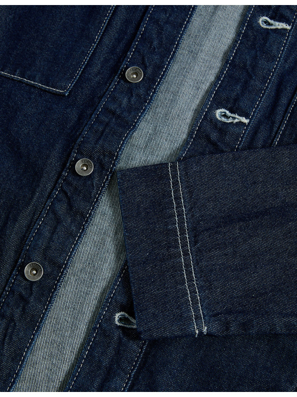 Marks & Spencer Rifľová košeľa, z čistej bavlny (6–16 rokov) Marks & Spencer námorná modrá