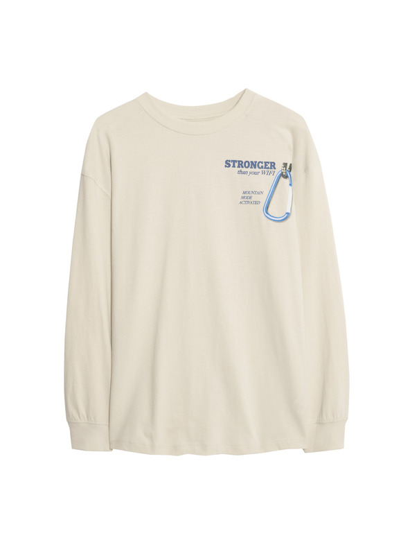 Marks & Spencer Top z čistej bavlny s grafickým motívom (6–16 rokov) Marks & Spencer smotanová