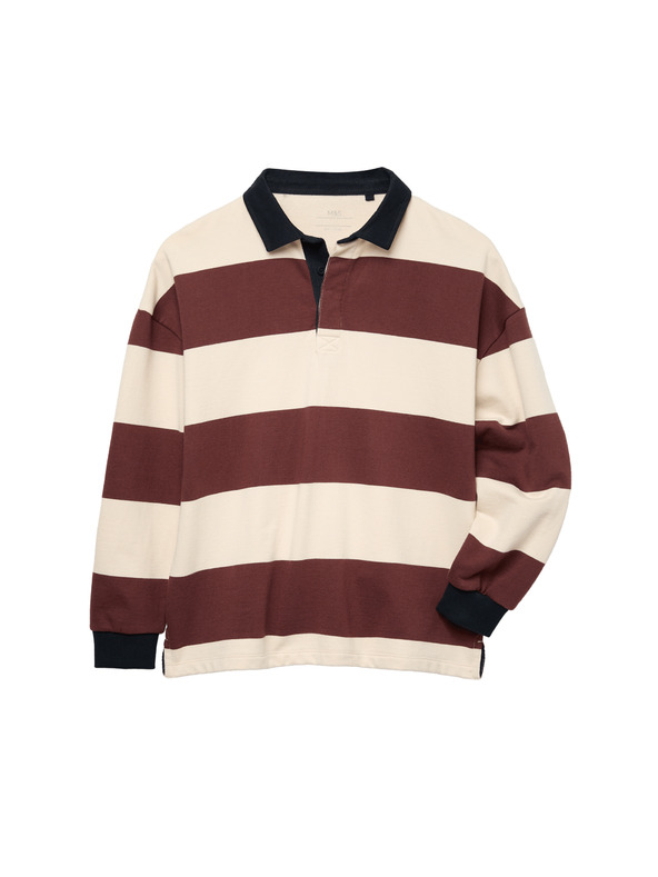 Marks & Spencer Pruhovaný športový top z čistej bavlny (6–16 rokov) Marks & Spencer červená