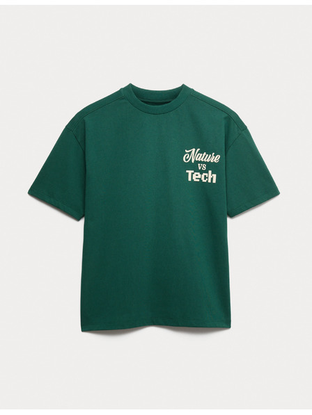 Marks & Spencer Tričko z čistej bavlny s grafikou Nature Thrives (6–16 rokov) Marks & Spencer zelená