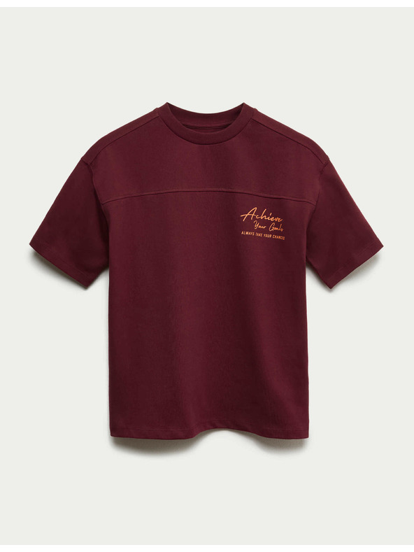 Marks & Spencer Tričko achieve Your Goals z čistej bavlny (6–16 rokov) Marks & Spencer červená