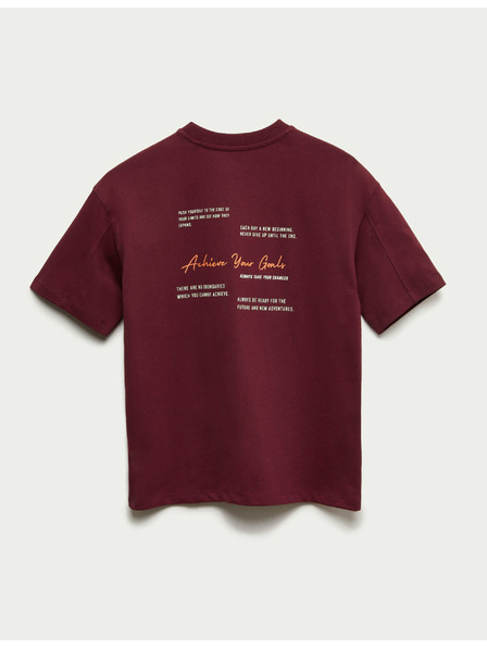 Marks & Spencer Tričko achieve Your Goals z čistej bavlny (6–16 rokov) Marks & Spencer červená