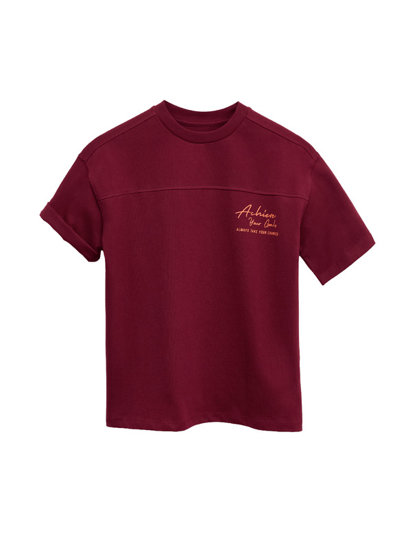 Marks & Spencer Tričko achieve Your Goals z čistej bavlny (6–16 rokov) Marks & Spencer červená