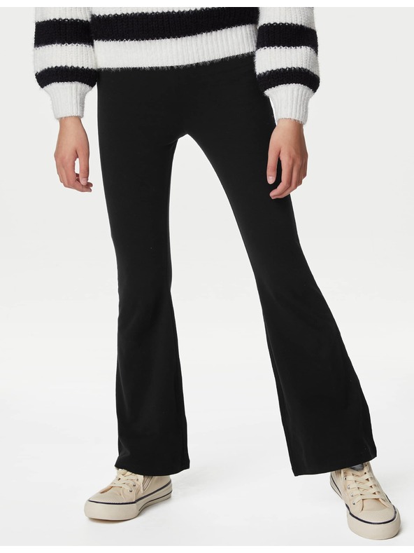 Marks & Spencer Rozšírené legíny s vysokým podielom bavlny (6–16 rokov), 2 ks Marks & Spencer čierna