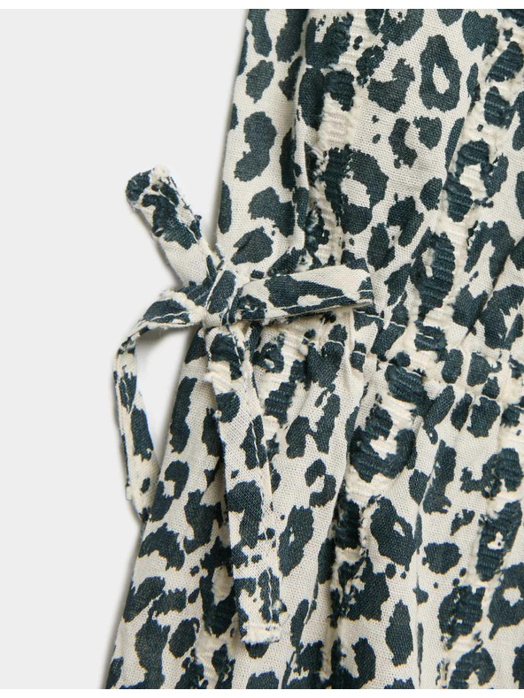 Marks & Spencer Šaty z čistej bavlny s leopardím vzorom (6–16 rokov) Marks & Spencer hnedá