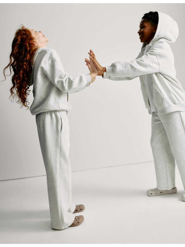 Marks & Spencer Tepláky so širokými nohavicami, s vysokým podielom bavlny (2–16 rokov) Marks & Spencer sivá