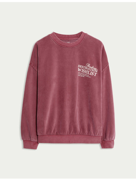 Marks & Spencer Mikina s vysokým podielom bavlny a mestskou grafikou (6–16 rokov) Marks & Spencer červená