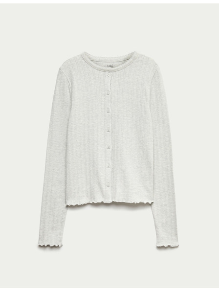 Marks & Spencer Topík s gombíkmi a zapínaním na gombíky s vysokým obsahom bavlny (6–16 rokov) Marks & Spencer šedá