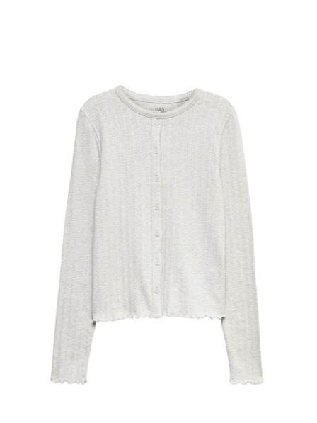 Marks & Spencer Topík s gombíkmi a zapínaním na gombíky s vysokým obsahom bavlny (6–16 rokov) Marks & Spencer šedá