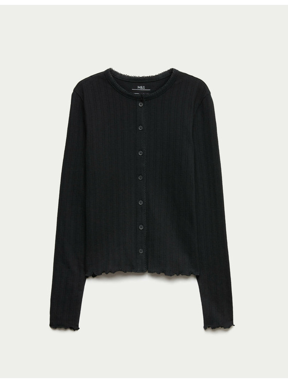 Marks & Spencer Topík s gombíkmi a zapínaním na gombíky s vysokým obsahom bavlny (6–16 rokov) Marks & Spencer čierna