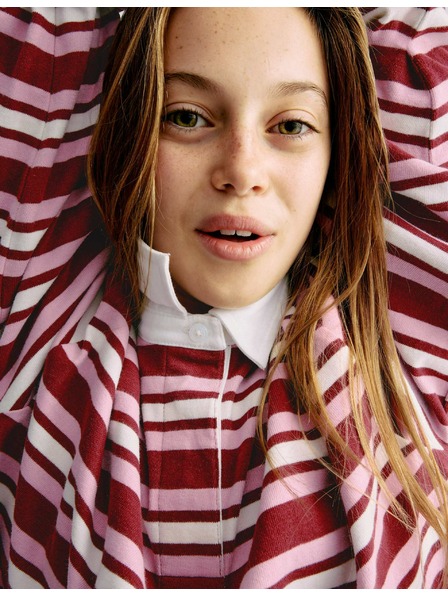 Marks & Spencer Pruhovaná športová košeľa z čistej bavlny (6–16 rokov) Marks & Spencer červená