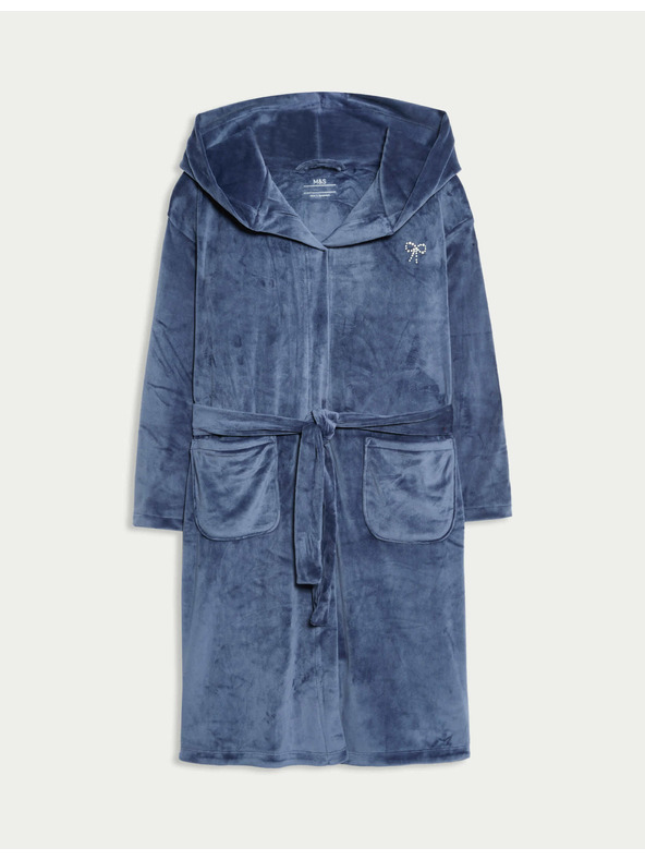 Marks & Spencer Velúrový župan s kapucňou (6-16 rokov) Marks & Spencer viacfarebná