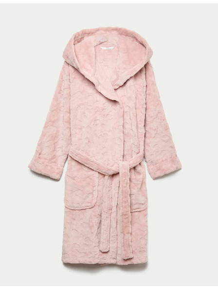 Marks & Spencer Flísový župan s leopardou potlačou (1–16 rokov) Marks & Spencer ružová