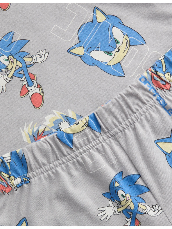 Marks & Spencer Pyžamo s motívom Sonic™, z čistej bavlny (3–14 rokov) Marks & Spencer šedá