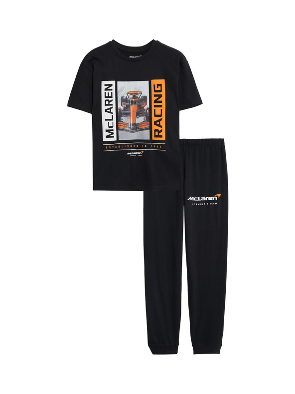 Marks & Spencer Pyžamo McLaren F1 Team z čistej bavlny (6–16 rokov) Marks & Spencer čierna