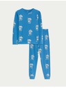 Marks & Spencer Pyžamo z čistej bavlny s potlačou popcornu (3-16 rokov) Marks & Spencer modrá