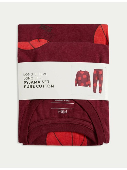 Marks & Spencer Pyžamová súprava Basketball, z čistej bavlny (3–16 rokov) Marks & Spencer červená