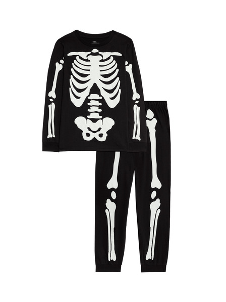 Marks & Spencer Halloweenske pyžamo s kostrou (1–16 rokov) Marks & Spencer čierna