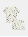 Marks & Spencer Bodkované pyžamo z čistej bavlny (1–16 rokov) Marks & Spencer smotanová