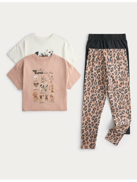 Marks & Spencer Pyžamová súprava z čistej bavlny, 2 ks v balení Marks & Spencer hnedá