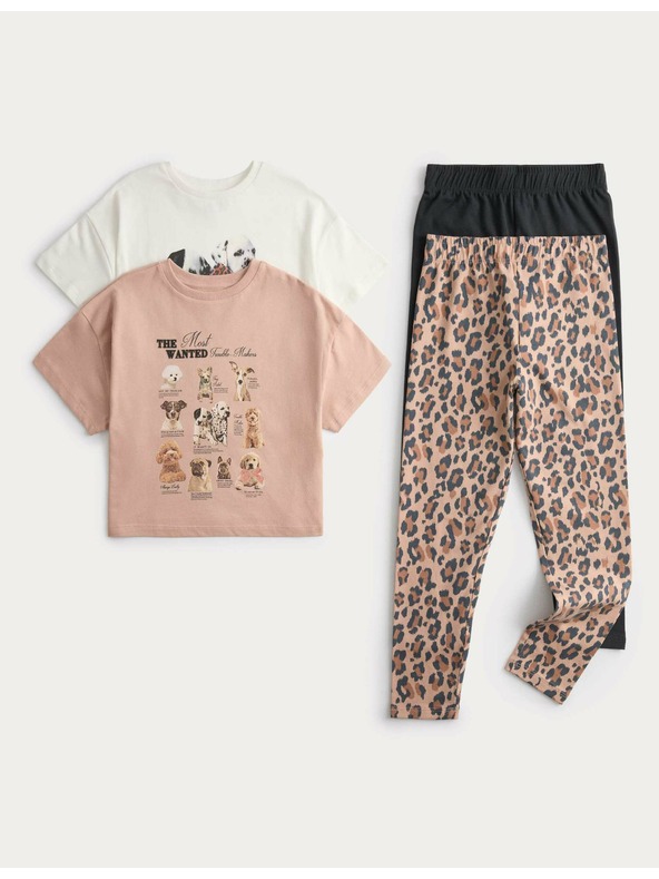 Marks & Spencer Pyžamová súprava z čistej bavlny, 2 ks v balení Marks & Spencer hnedá