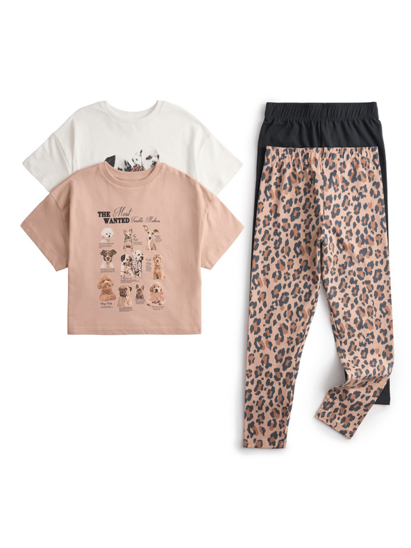 Marks & Spencer Pyžamová súprava z čistej bavlny, 2 ks v balení Marks & Spencer hnedá